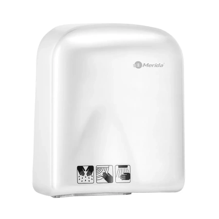 МЕРИДА: Сушилка для рук ECOFLOW PLUS 1580Вт 20м/с СЕНСОРНАЯ пластик белый