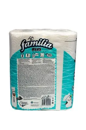 Фото №6 - Бумажные полотенца: 2сл 12м целлюлоза цвет белый ХАЯТ ФАМИЛИЯ /пач.=2 шт.