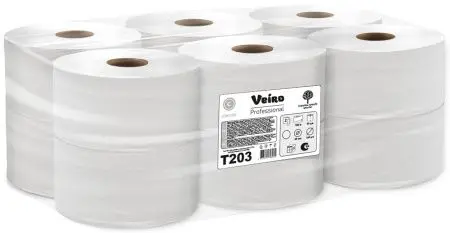 VEIRO: Бумага туалетная 2сл 200м/9,5 Comfort белый