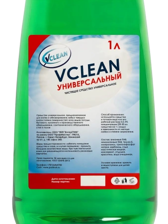 Чистящее средство: Vclean Универсальный 1л пуш-пул