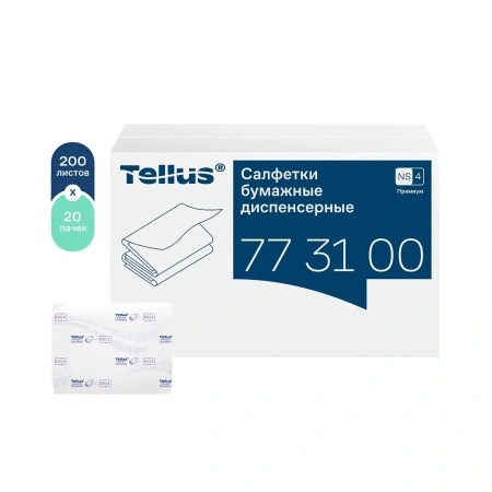 Tork: Салфетки *N4 Premium 2сл 200л диспенсерные белые