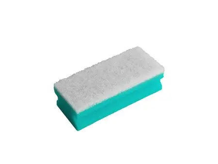 Vileda: Губка 7х15см мягкая (бел.абразив) зеленый