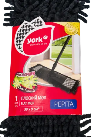 Хозяйственный инвентарь: Швабра YORK Пепита Стайл с МОПом микрофибра "лапша" , телескопический черенок 85 -140 см