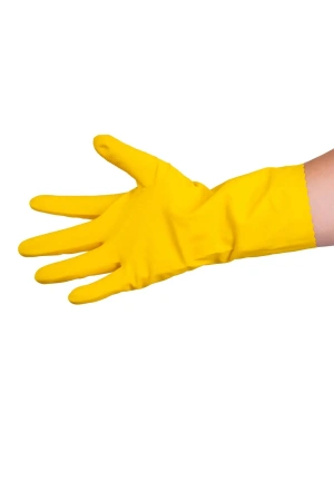 Фото №1 - Vileda: Перчатки многоцелевые M желтый резиновые