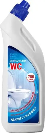 Чистящее средство: САНИТАРНЫЙ-М WC 750мл для сантехники на лимонной и щавелевой кислотах "утенок"
