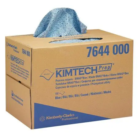 Kimberly-Clark: Салфетки Кимтех 1сл 30,7х42,6см протирочные голубые BRAG* Box /пач.=160 шт.