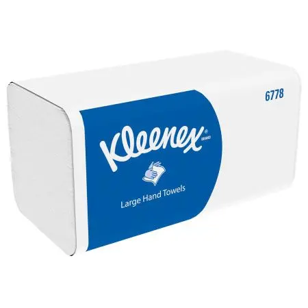 Kimberly-Clark: Полотенца бумажные Клинекс Большие 2сл 124л 31,8х21,5см белые