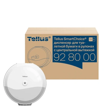ТОРК: Tellus Диспенсер TP8 SmartChoice Wave для туалетной бумаги в рулонах ЦВ пластик белый/серый